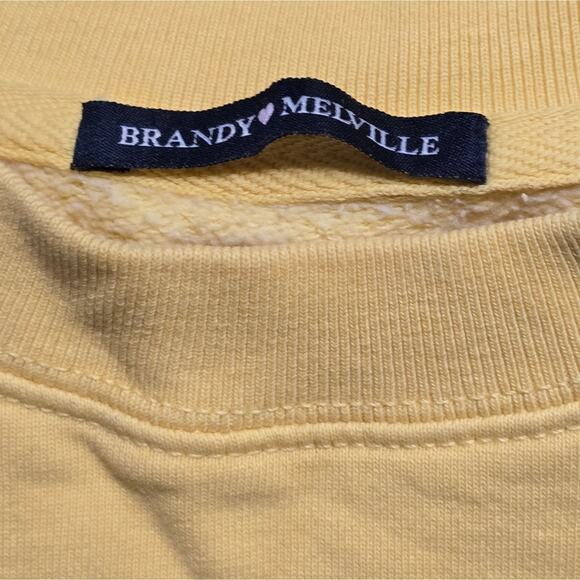 Brandy Melville Honey Embroidered Crewneck Sweatshirt Casual Comfy Pullover - Picture 8 of 8